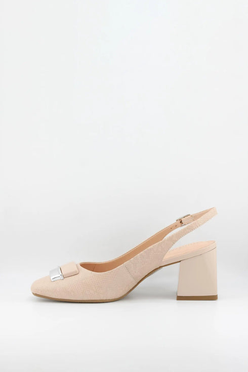 Capelli Rossi Slingback Block Heel Pumps with Buckle